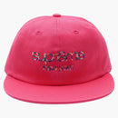 Supreme Multicolor Twill Classic Logo 6 Panel Cap Pink