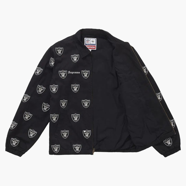 Supreme Nfl X Raiders X '47 Embroidered Harrington Jacket Black