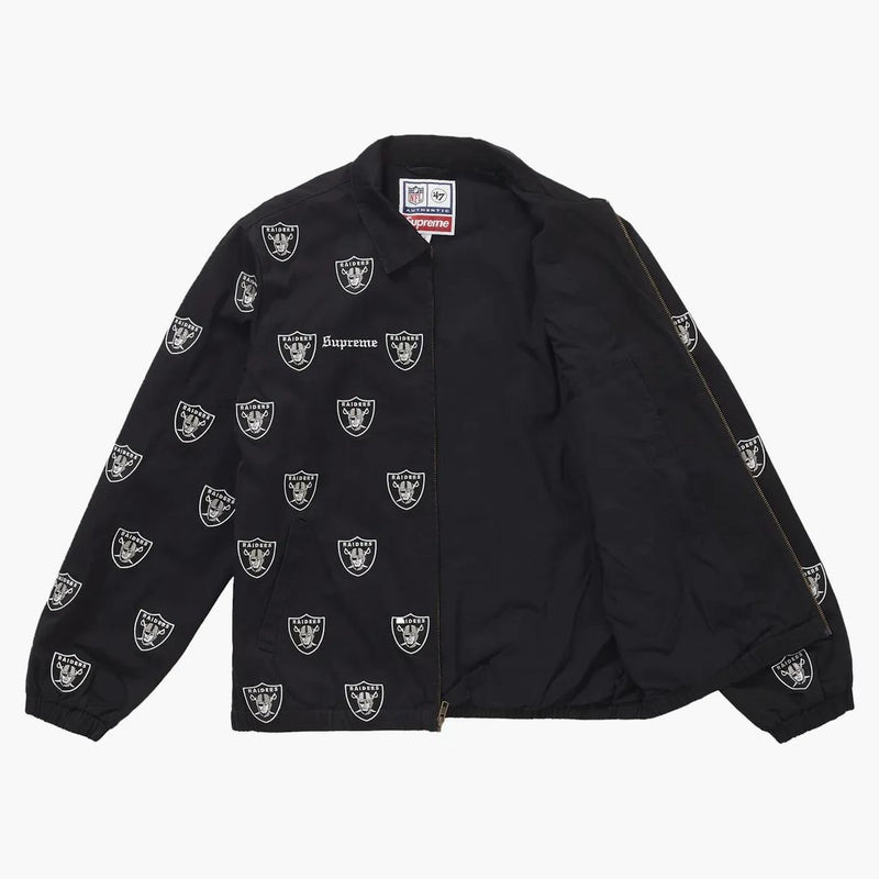 Supreme NFL X Raiders X '47 Vyšívaná hala na Harrington Black