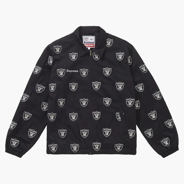 Supreme NFL X Raiders X '47 Embroidered Harrington Jacket Black