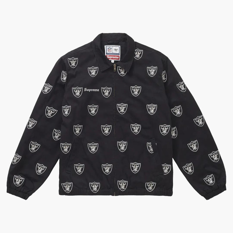Supreme NFL X Raiders X '47 Vyšívaná hala na Harrington Black