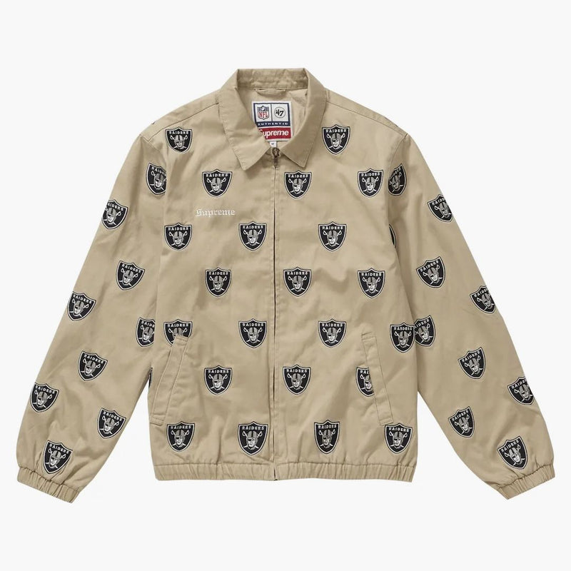 Supreme NFL X Raiders X '47 Emboedered Harrington Jacket Khaki