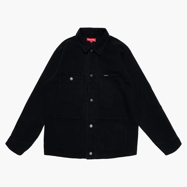 Supreme NY Tapestry Denim Chore Coat Black