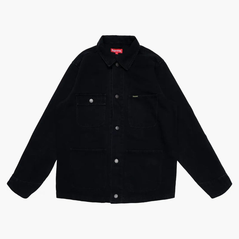 Supreme NY Tapestry Denim Chore Coat Black