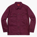Supreme NY Tapestry Denim Chore Coat Maroon