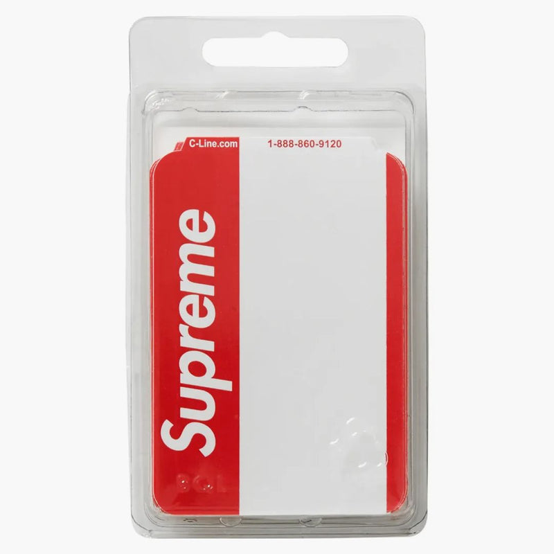 Adesivi per badge name supremo (pacchetto di 100) rosso