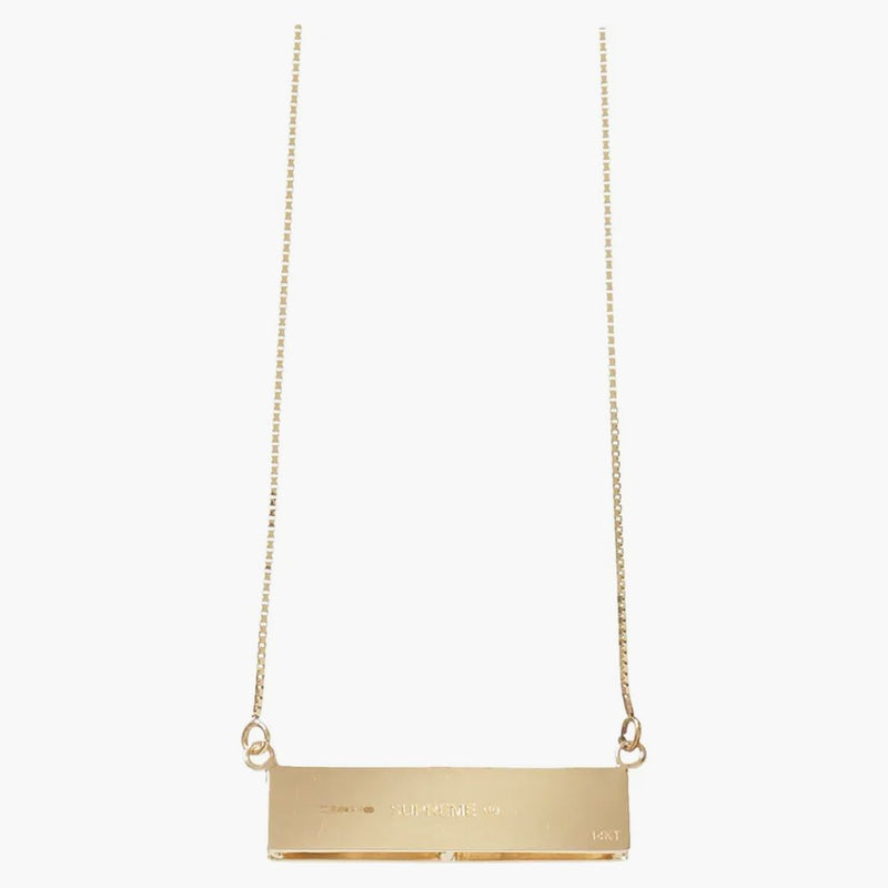 Supreme Name Plate Pendant 14k Gold