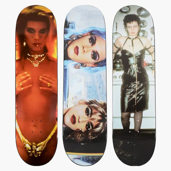 Supreme Nan Goldin Kim v Rounsinestones & Misty Paulette & Nan jako Dominatrix Skateboard Deck Multi Set