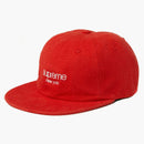 Supreme Napped Canvas Classic Logo 6-panel Red