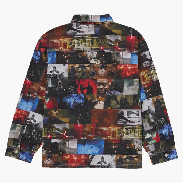 Supreme NAS and DMX Collage Denim Chore Coat Multicolor