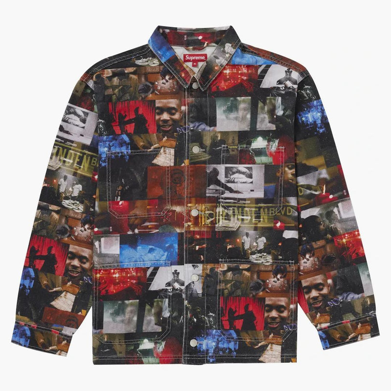 Supreme NAS and DMX Collage Denim Chore Coat Multicolor