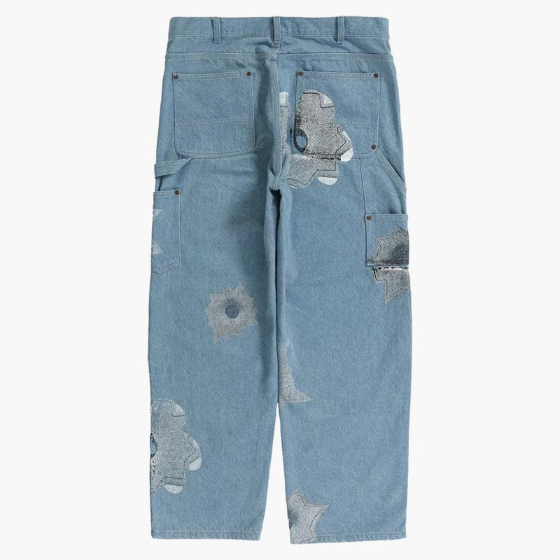 Supreme Nate Lowman dubbel knämålare byxa denim