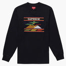 Supreme aguja de aguja parche l/s superior negro