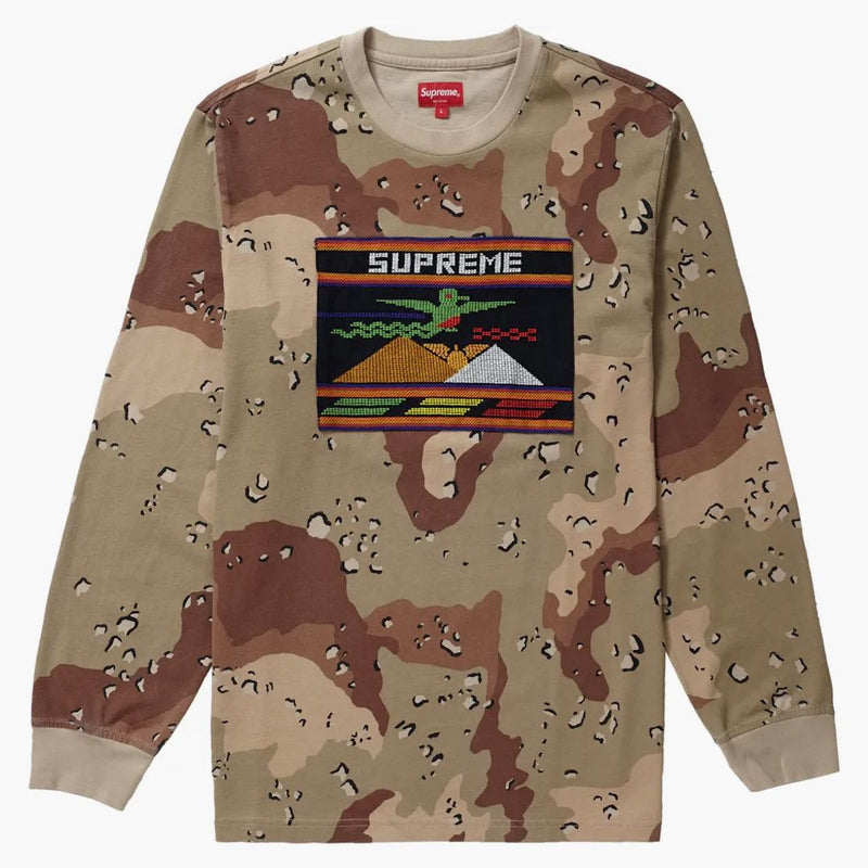 Supreme Needlepoint Patch L/S Top Chocolate Chip Camo