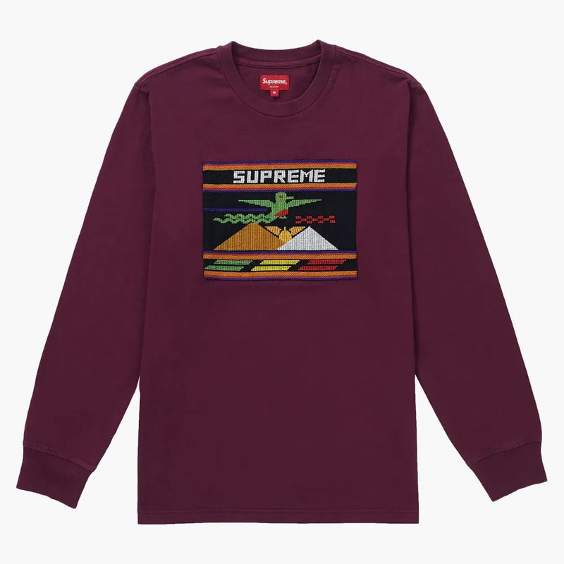 Supreme Needlepoint Patch L/S Top Purple