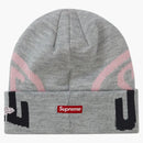 Supreme New era 2-tone logo beanie Heather gray