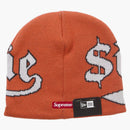 New era accent beanie orange