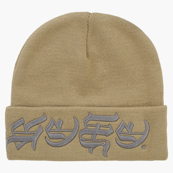 Supreme New Era Blackletter Beanie Tan