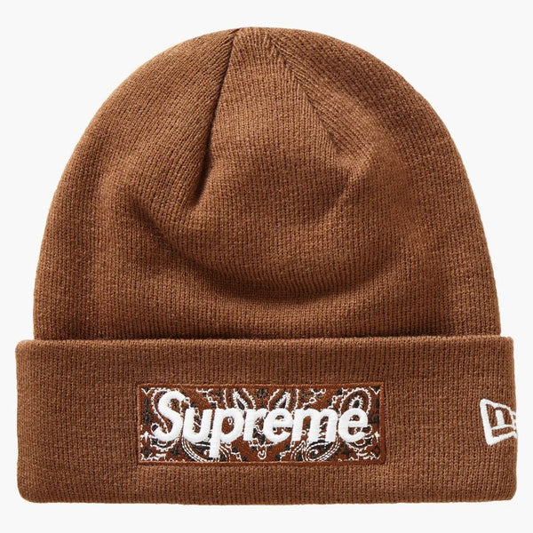 Supreme New Era Box Logo Beanie (fw19) Dark Brown