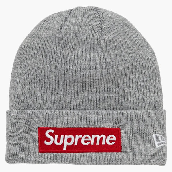 Supreme New Era Box Logo Beanie (FW18) Heather Gray