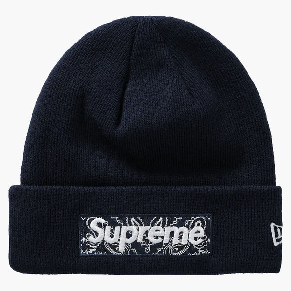 Supreme New Era Box Logo Beanie (fw19) Navy