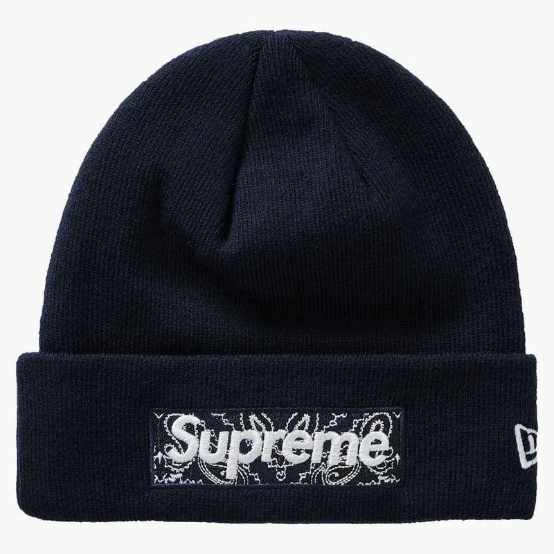 Supreme New Era Box Logo Beanie (FW19) Navy