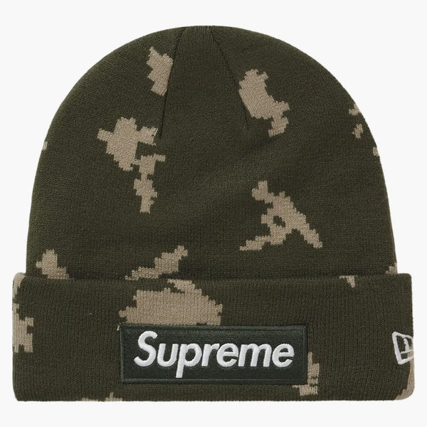 Supreme New Era Box Logo Beanie (FW21) Olive Russian Camo