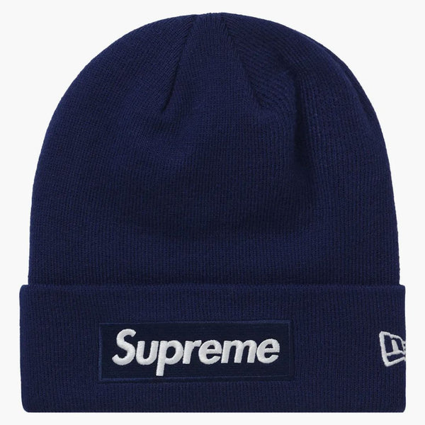 Supreme New Era Box Logo Beanie (fw21) Washed Navy