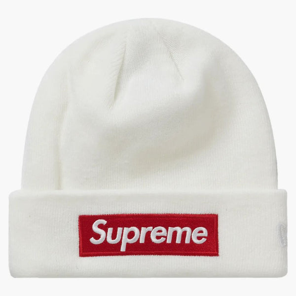 Supreme New Era Box Logo Beanie (FW21) White