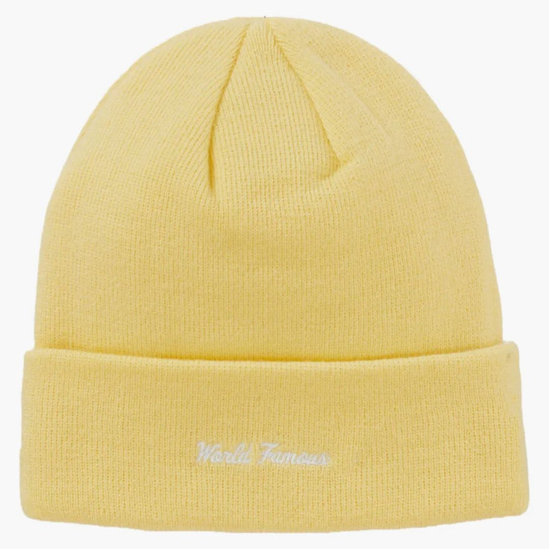 Supreme New Era Box Logo Beanie (fw22) Pale Yellow