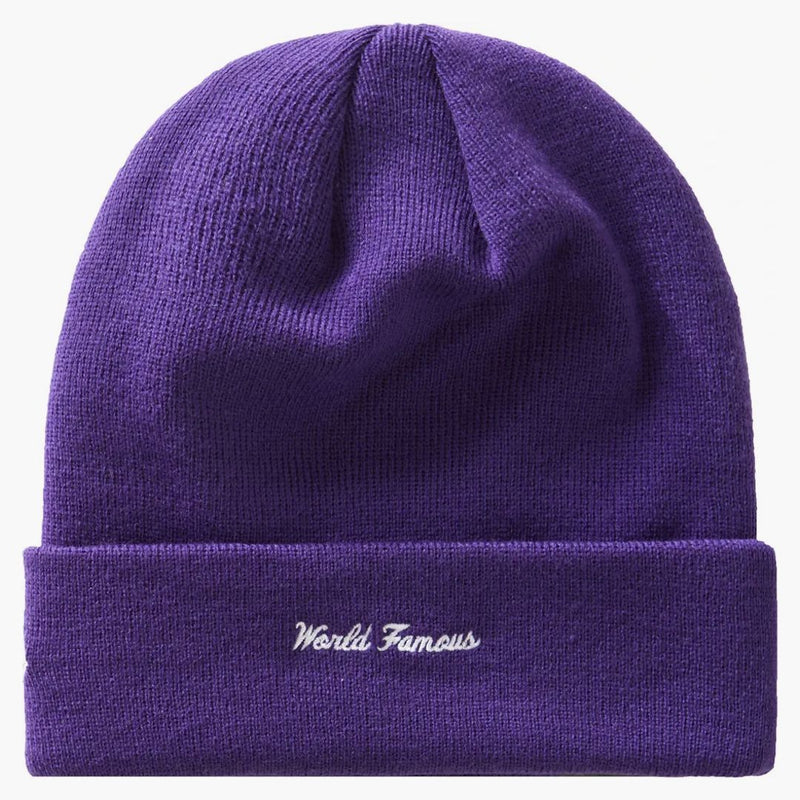 Supreme New Era Cross Box Logo Beanie Purple