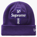 Nejvyšší nová éra křížové box logo Beanie fialová