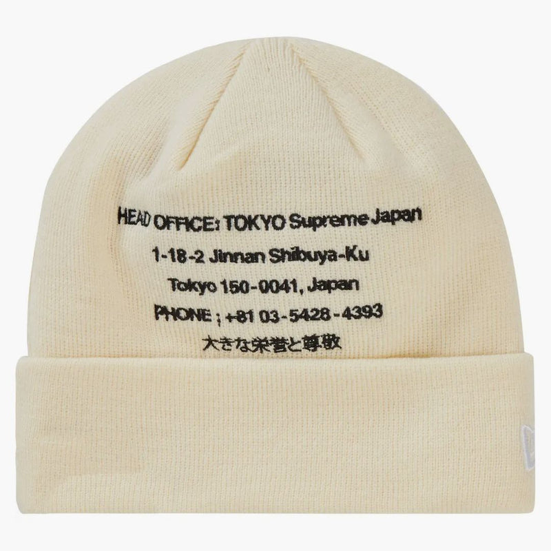 Supreme New Era Hq Beanie Natural