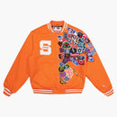 Supreme New Era Mlb Varsity Jacket Orange