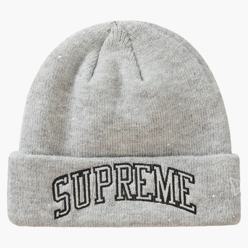 Supreme New Era Metallic Arc beanie gray
