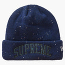 Supreme New Era Metallic Arc beanie navy