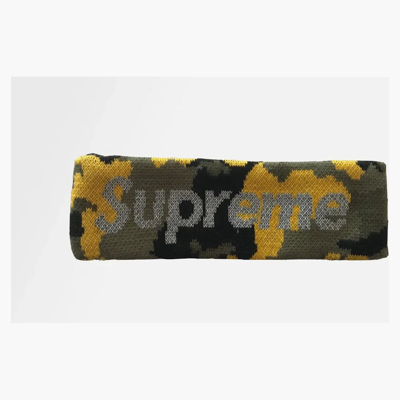 Supreme New era Reflective Logo Headband (FW 17) Yellow Camo