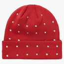 Supreme New era rhinestone beanie burnn red