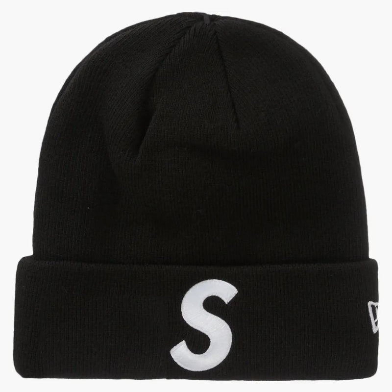 Supreme New Era s logo beanie svart