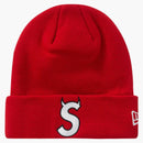 Supreme New era s logo beanie (FW22) red