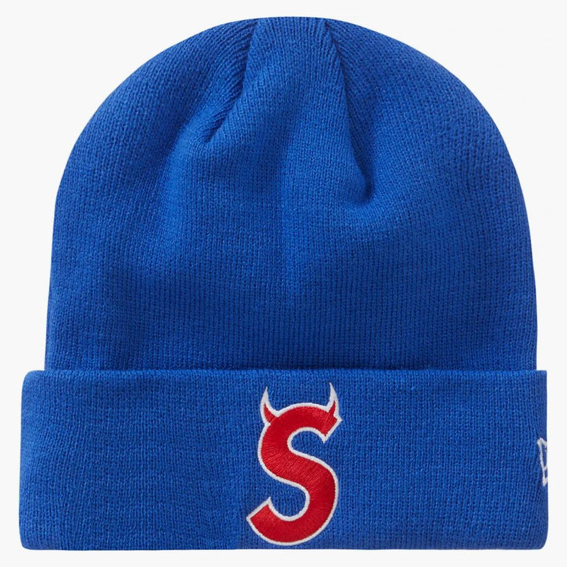 Supreme New Era Logo Beanie (FW22) Royal
