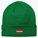 Supreme new era s logo beanie green