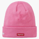 Supreme new era s logo beanie pink
