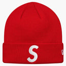 Supreme new era s logo beanie red