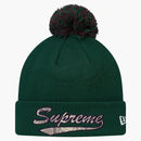Supreme New era Snake script beanie Dark Green