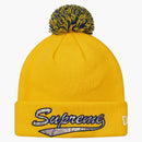 Supreme New era snake script beanie yellow