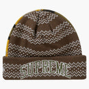 Supreme New Era Split Beanie Brown