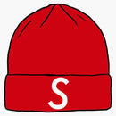 Supreme New era Swarovski s logo beanie red