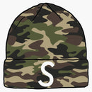 Supreme New Era Swarovski S Logo Beanie Woodland Camo