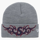 Supreme New Era Tribal S Logo Beanie Heather Grey